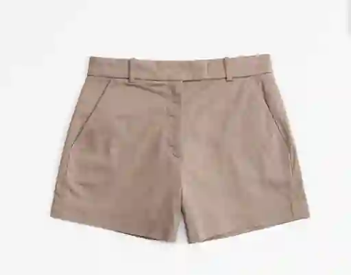 Shorts A La Medida De Tiro Alto Abercrombie Marron Talla 32