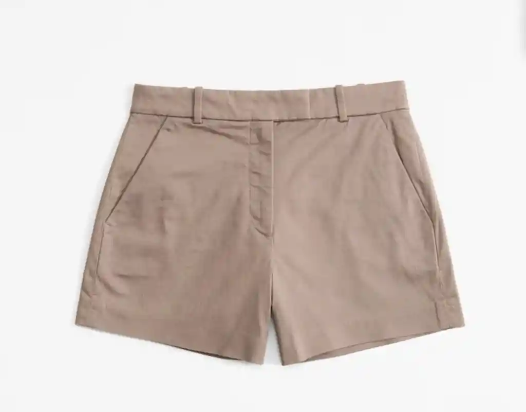 Shorts A La Medida De Tiro Alto Abercrombie Marron Talla 32
