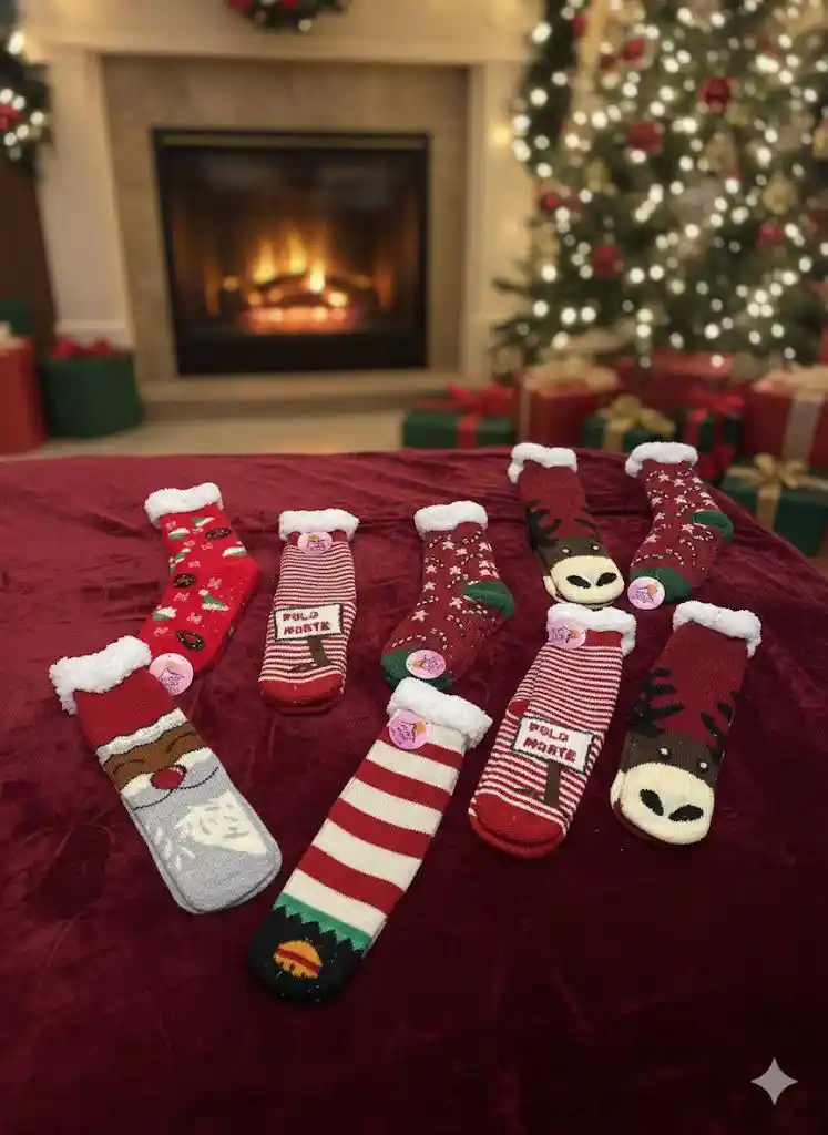 Medias Termicas Ovejeras Diseños De Navidad Navideño