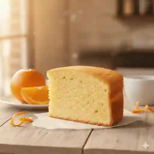 Porción De Torta Biema De Naranja