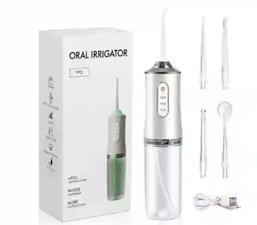 Irrigador Oral Limpieza Dental Profunda Recargable Gris