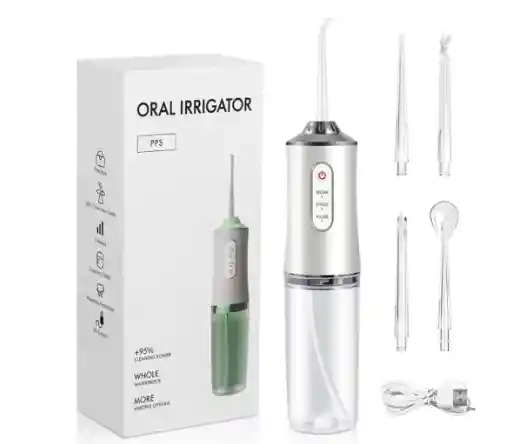 Irrigador Oral Limpieza Dental Profunda Recargable Gris