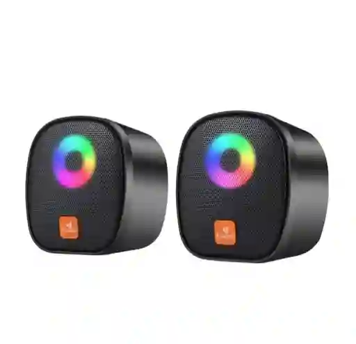 Parlante Para Pc Rgb X11 Kisonli Negro 5v