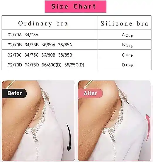 Brasier Adhesivo, Copa C Sin Tirantes, Sin Espalda, Invisible, Con Realce Y Reutilizable, Para Mujer