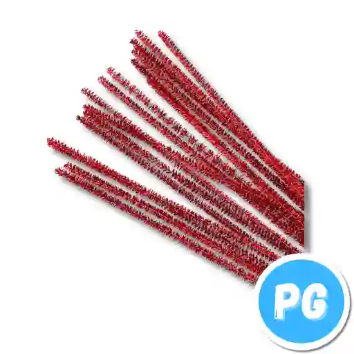 Paquete Chelines Metalizados X100 Unds Rojo