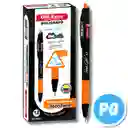 Esfero Offiesco 0.7mm Semigel Retractil Negro Agarre Ergonomico Oe 55f