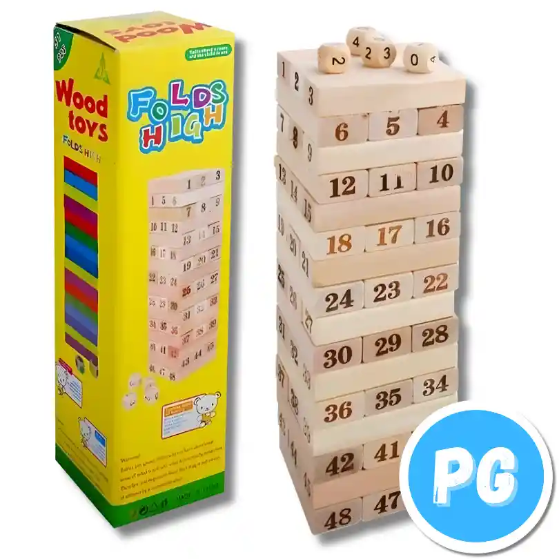 Jenga En Madera Folds High 26x7.5x7.5 Centimetros