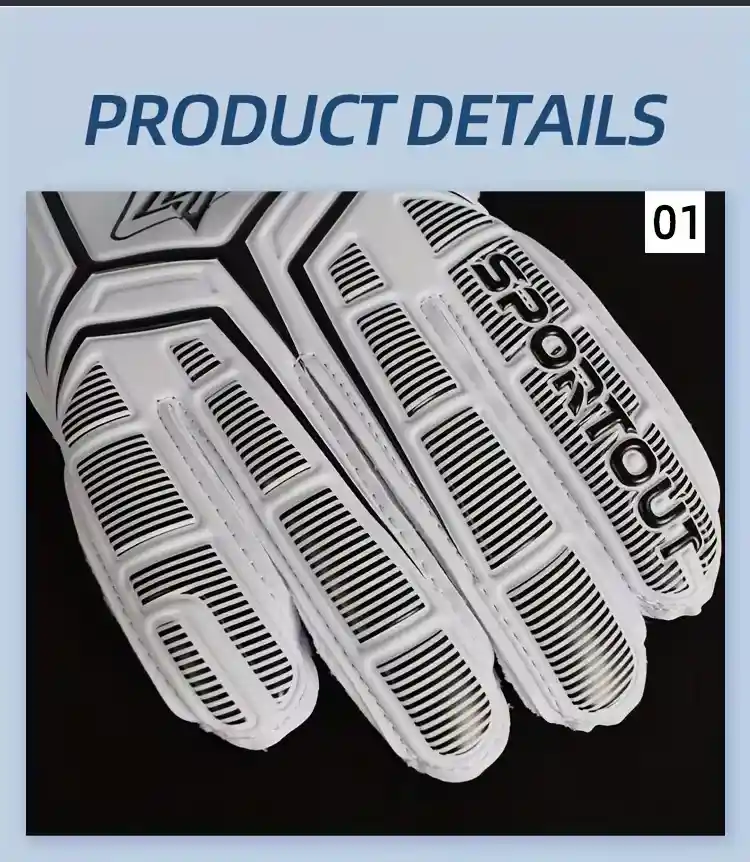 Guantes Arquero Blanco Con Antifractura Talla 6