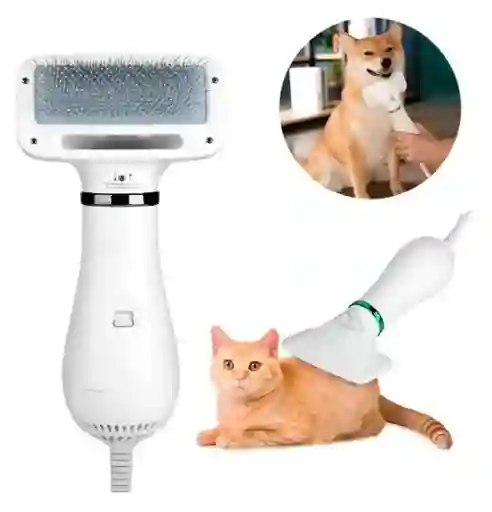 Cepillo Secador Para Mascotas 2 En 1 Portátil