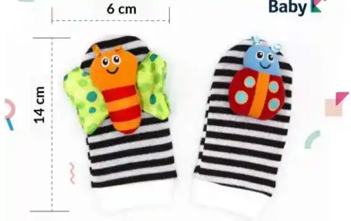 Medias Manillas Sonajeros Bebe Estimulacion Temprana Jirafas
