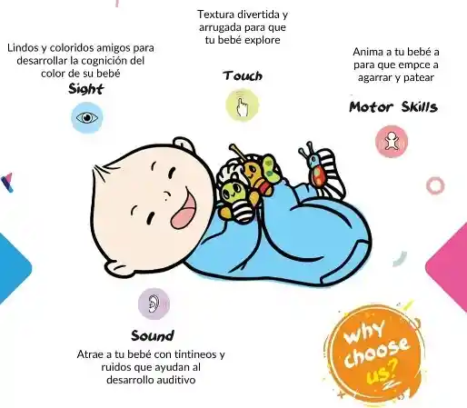 Medias Manillas Sonajeros Bebe Estimulacion Temprana Jirafas