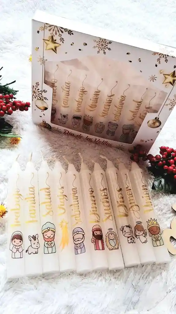 Velas Velitas Personalizadas Blancas Deseos Para Farol Noche De Velitas Paq X 10