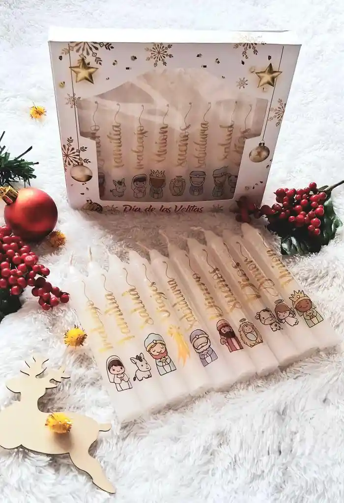 Velas Velitas Personalizadas Blancas Deseos Para Farol Noche De Velitas Paq X 10