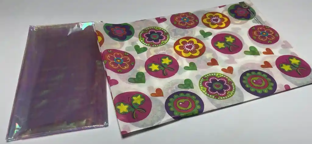 🎁 Combo De Lujo | Papel Seda + Celofán Tornasol | ¡el Pack Completo Para Tus Regalos!✨