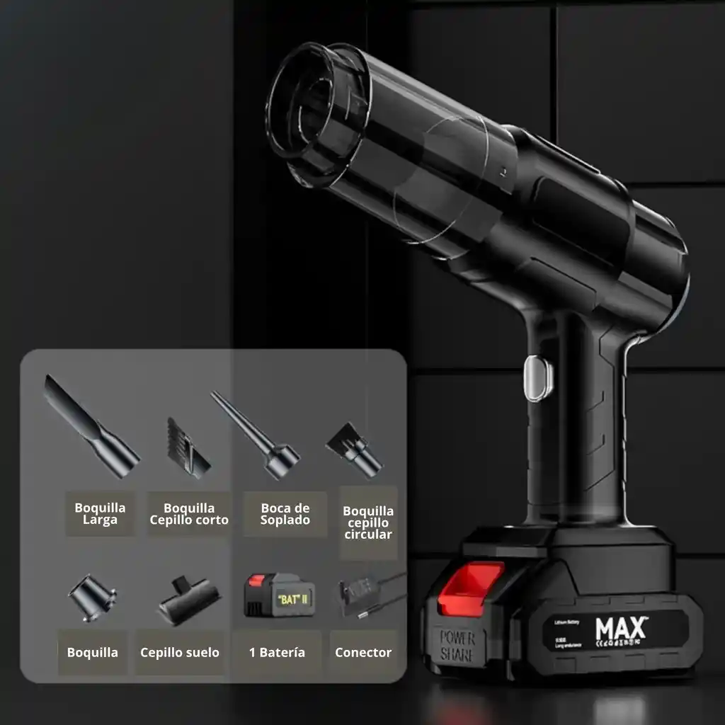 Aspiradora De Carro Inalámbrica Con Batería