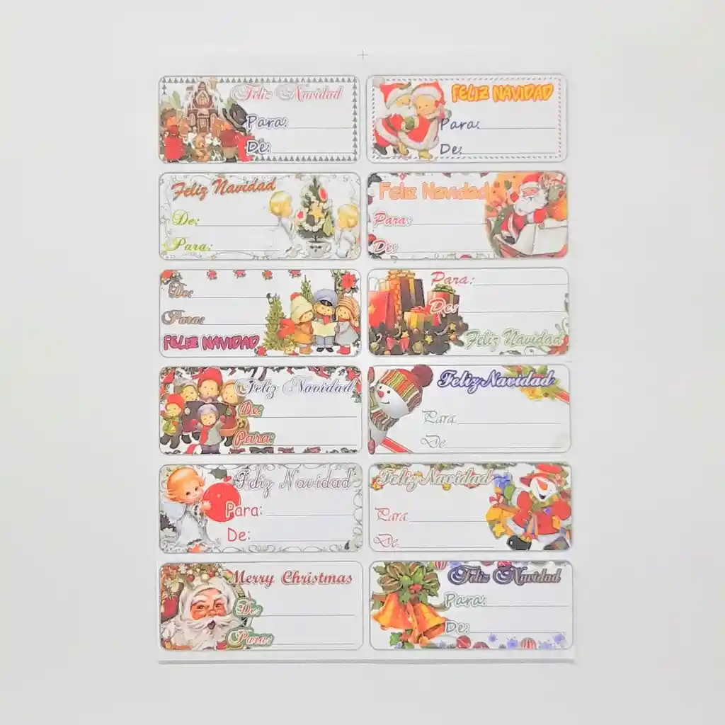 Tarjetas Adhesivas Navidad