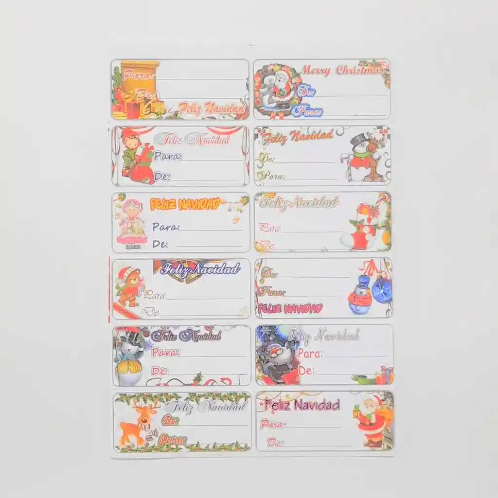 Tarjetas Adhesivas Navidad