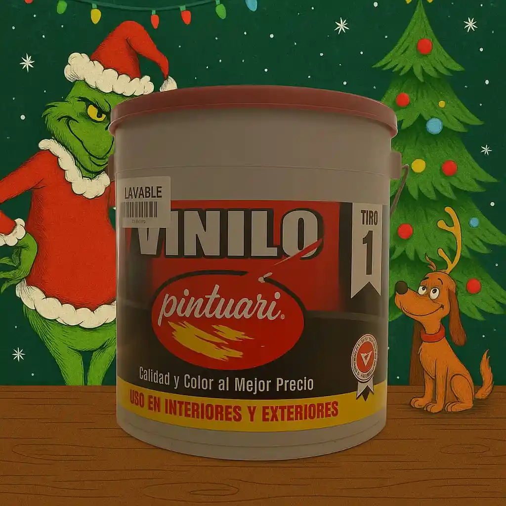 Octavo De Vinilo T1 Lavable - Amarillo Vivo , Base De Agua , Para Paredes Transvasado