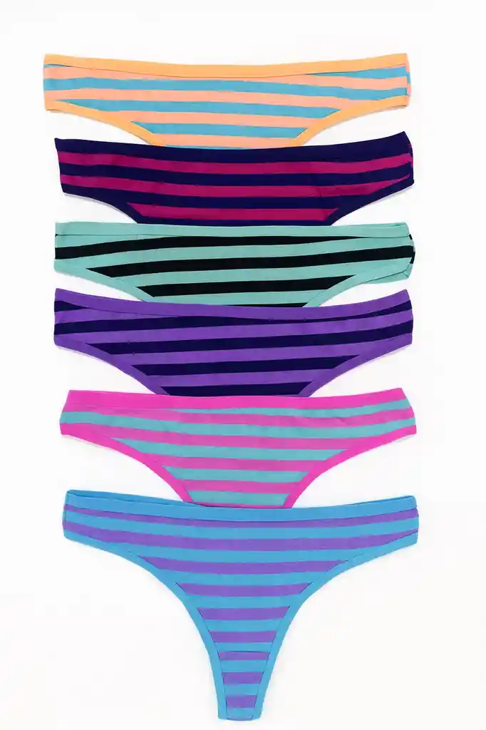 Dos Pantys Hilo En Algodon Clores Surtidos Talla M