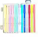Plumones Markana Pelikan Lettring Punta Pincel Color Pastel X12