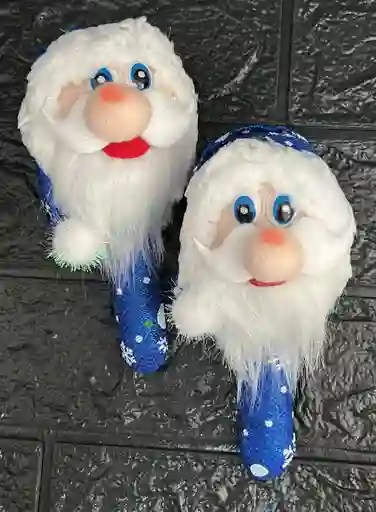 Maracas Forradas Papa Noel Azul