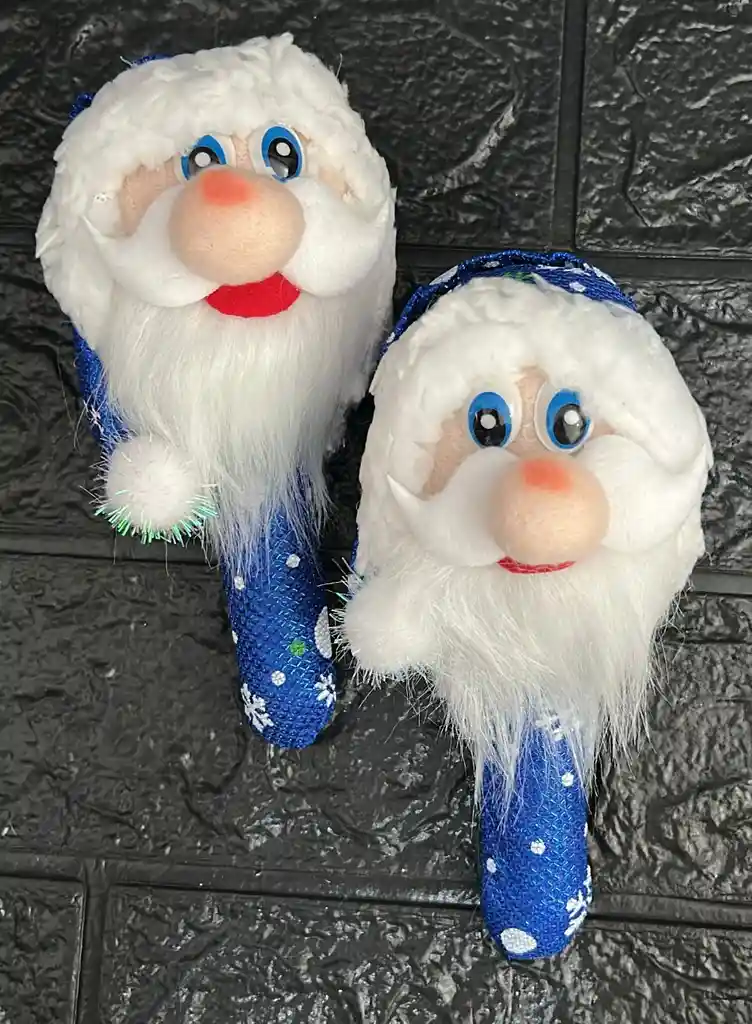 Maracas Forradas Papa Noel Azul