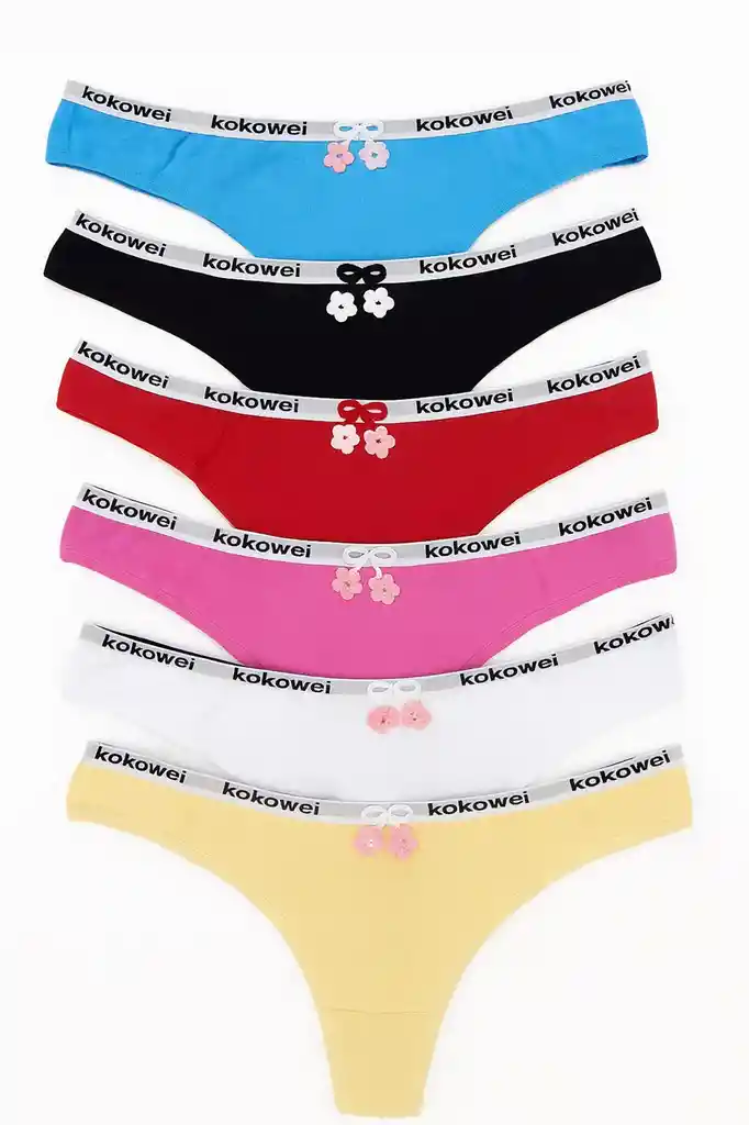 Dos Pantys Hilo En Algodon Y Encaje Clores Surtidos Talla S