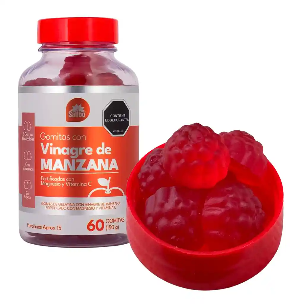 Gomitas Con Vinagre De Manzana 60 Gomitas - Satibo