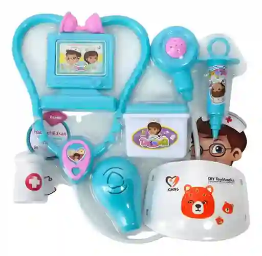 Juguete Doctor Accesorios Para Médicos Pequeños X1250 Color Celeste