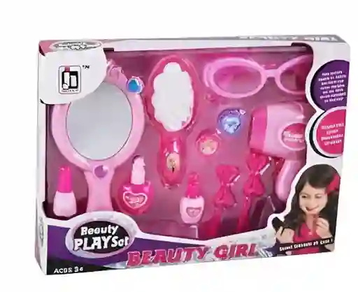 Set De Juguete De Belleza Portátil Con Accesorios Px1593-1