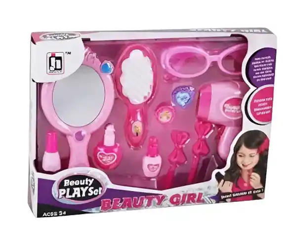 Set De Juguete De Belleza Portátil Con Accesorios Px1593-1