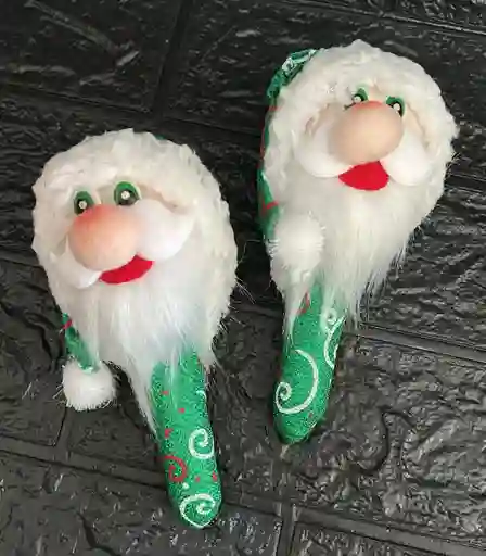 Maracas Forradas Papa Noel Verde