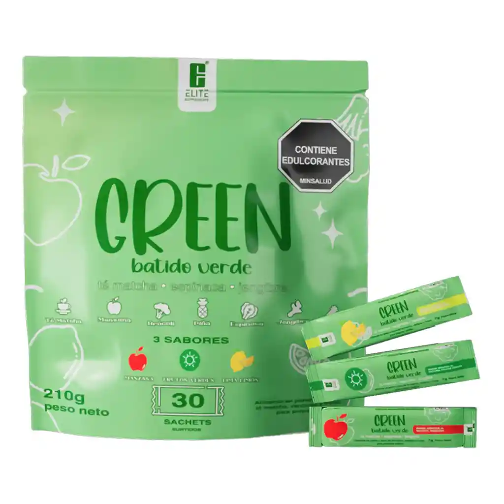 Green Batido Verde 30 Sachets - Elite