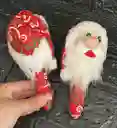 Maracas Forradas Papa Noel Rojo