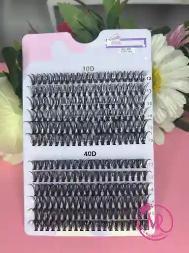 Paquete Pestañas Individuales Efecto Ruso Por 240 Piezas Mixtas