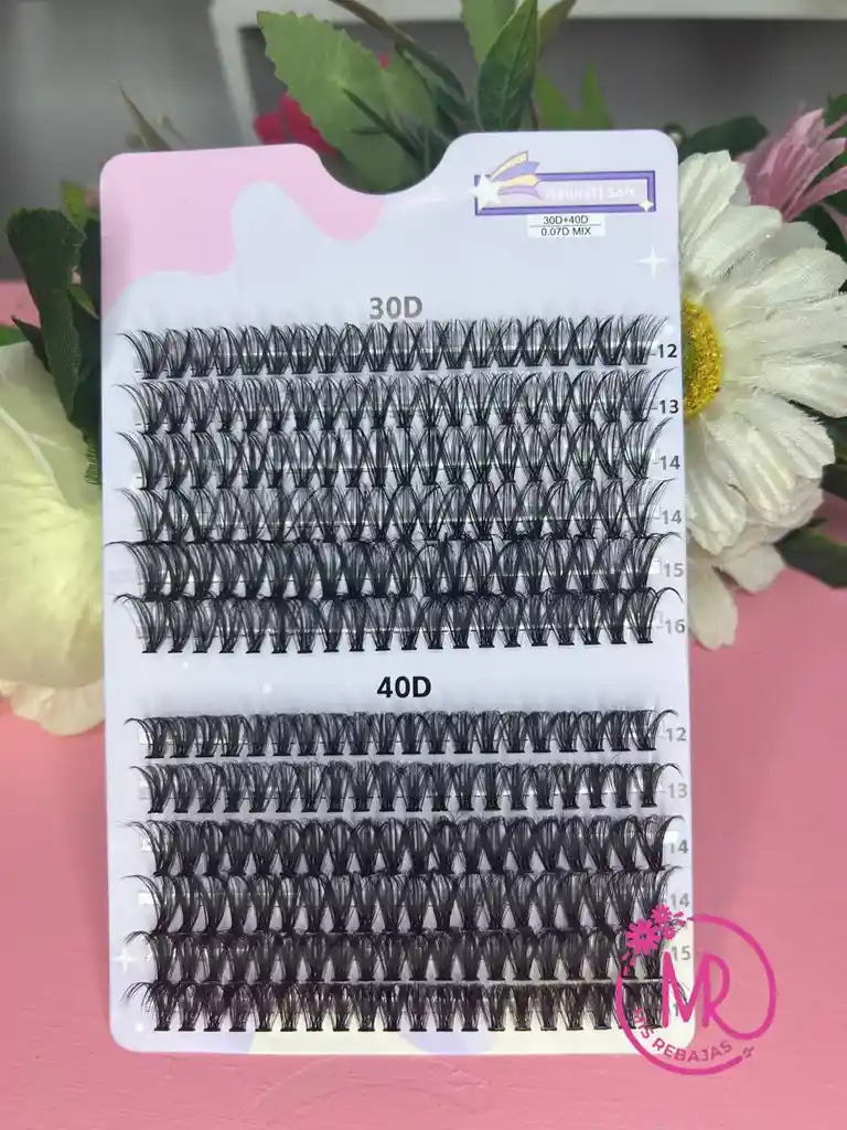 Paquete Pestañas Individuales Efecto Ruso Por 240 Piezas Mixtas