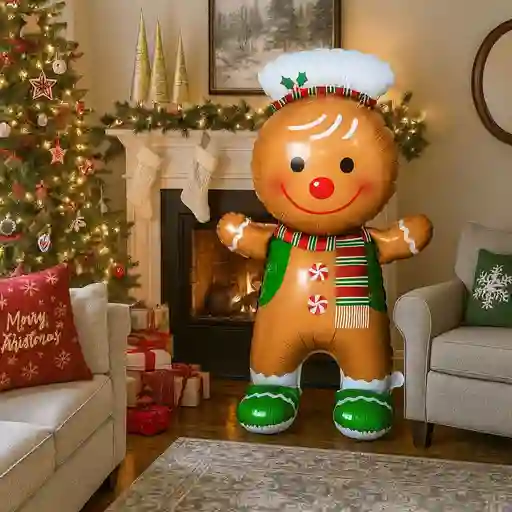 Navidad Globo Metalizado Extragrande Galleta De Jengibre