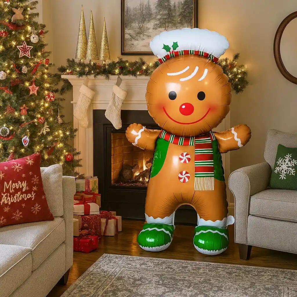 Navidad Globo Metalizado Extragrande Galleta De Jengibre