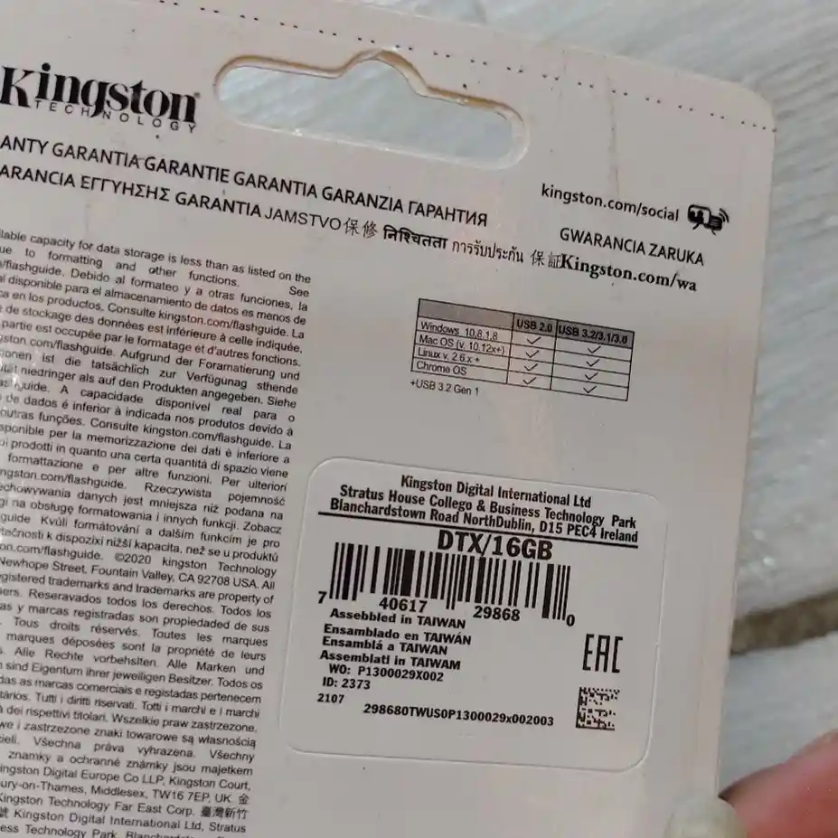 Memoria Usb Kingston 16 Gb Datatraveler Kyson Plateada