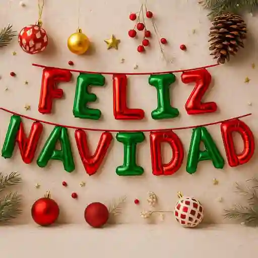 Navidad Globo Metalizado "feliz Navidad"