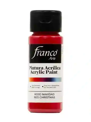 Pintura Acrílica Franco Arte Rojo Navidad 60 Ml