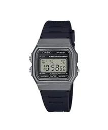 Reloj Casiof-91wm-1b Color De La Correa Negro Color De La Caja Gris