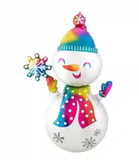 Globo Metalizado Navidad Muñeco De Nieve 14 Pulgadas