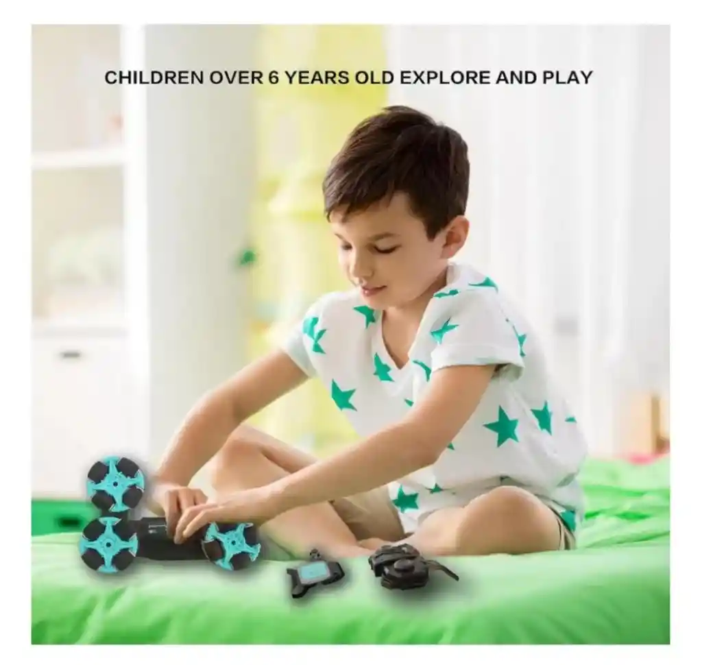 Coche Acrobático 8 Ruedas Spray Escalada De Doble Cara Flip