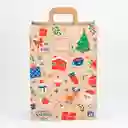 Bolsa De Papel Navideña Mediana
