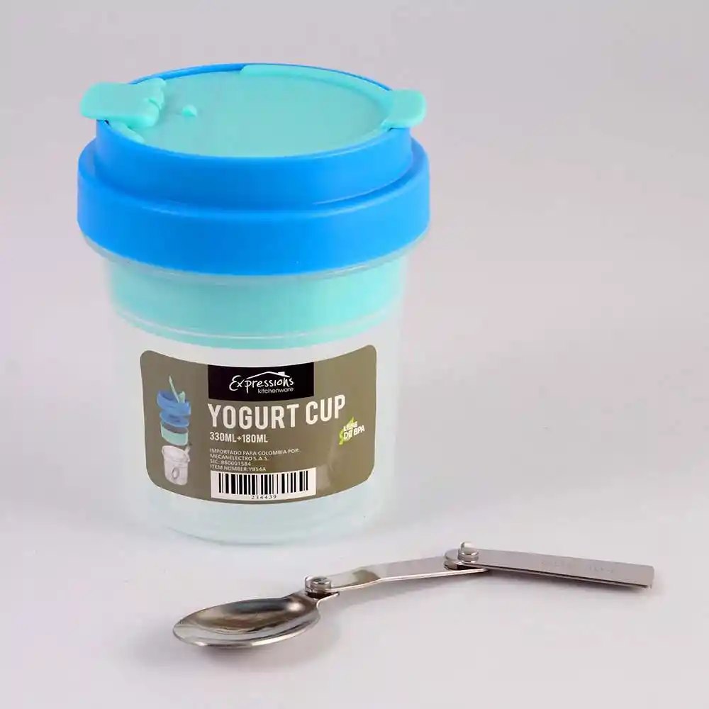 Porta Cereal Expressions Transparente 480 Ml Plastico