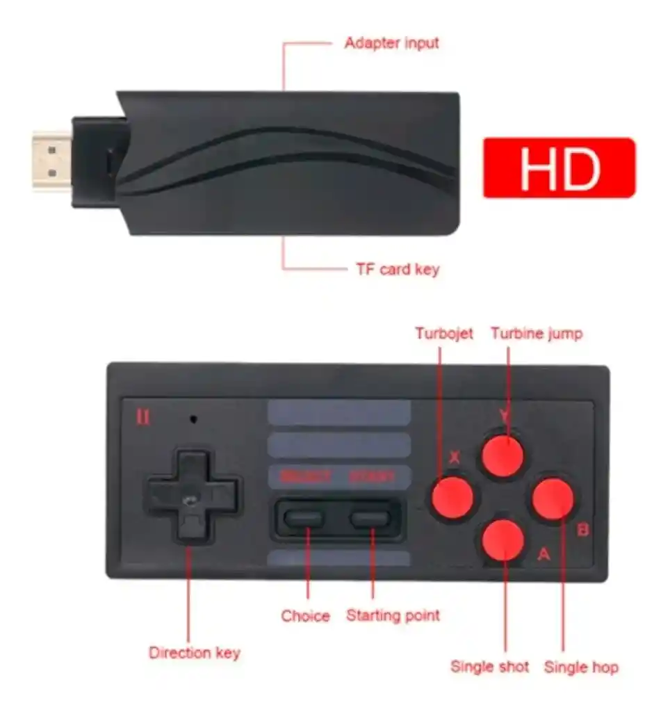 Consola Retro 600 Juegos Arcade Hdmi