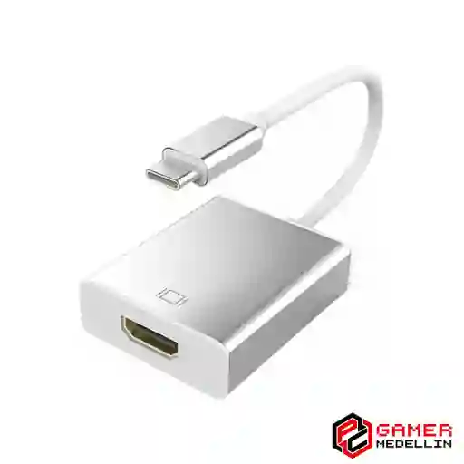 Cable Adaptador / Convertidor De Usb 3.1 Tipo C A Hdmi Color Plateado