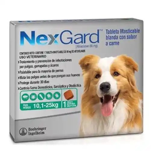 Nexgard Perros Medianos (10,1 Kg A 25 Kg)