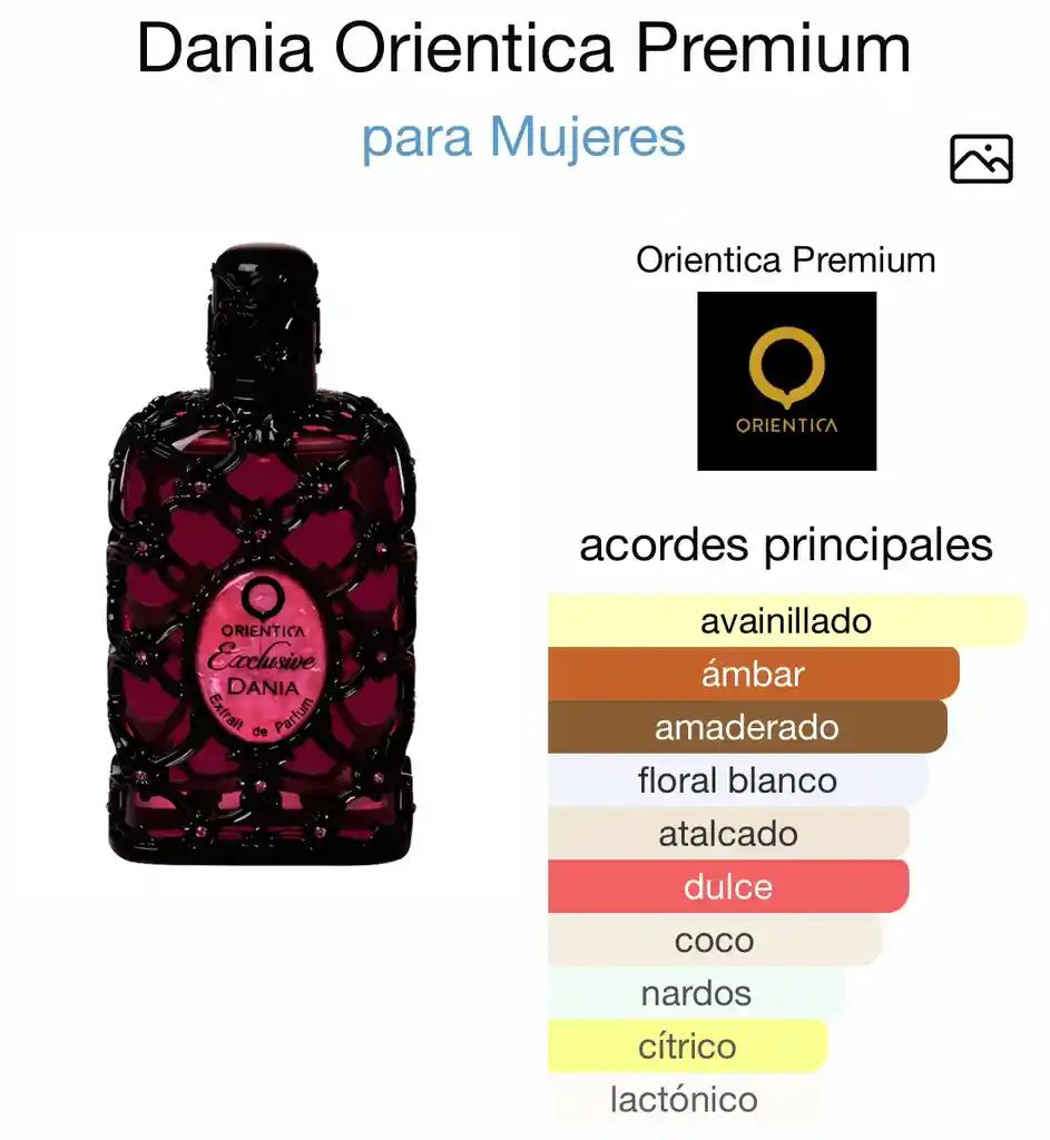 Perfume Orientica Exclusive Dania Para Mujeres